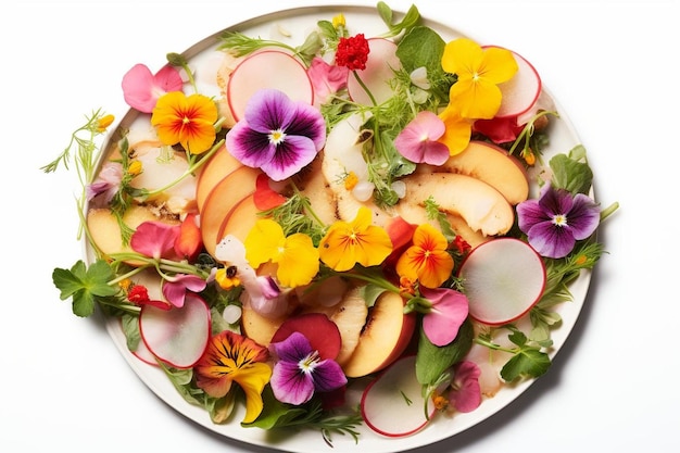 Farfurie cu mâncare colorată